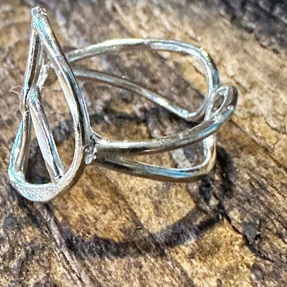 Handmade Artesian Hippie Silver Peace Sign Adjustable Ring, Gift Box - Picture 5 of 14